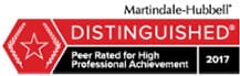 Martindale-Hubbell | Distinguished | | Peer Rated For High Professional Achievement | 2017
